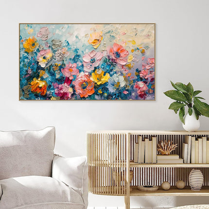 Handmade Handpainted Oil Painting On Canvas Large Fashion Flower Wall Art Rose Picture For Living Room Home Decor Gift