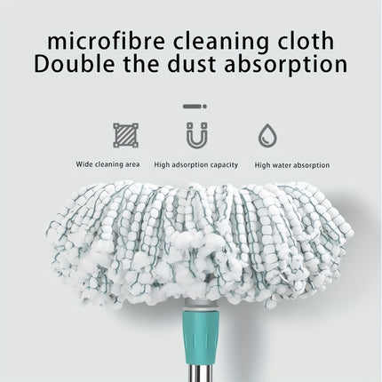 Mop wet and dry dual-use stainless steel double drive rotating mop bucket,