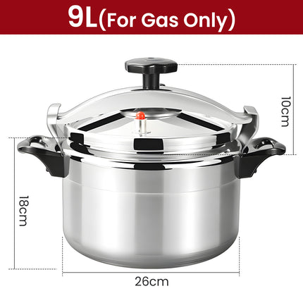 9L Large Capacity Aluminum Pressure Cooker Multi-Functional High Pressure Pot