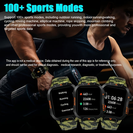 Outdoor Smartwatch, 2.01-inch HD Display (Wireless Calls/Answer),, LED Flashlight, Altimeter,