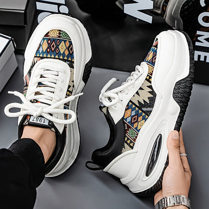 Men'S KF5858 Skate Shoes - Casual Street Style, Solid Color with Striped Design,