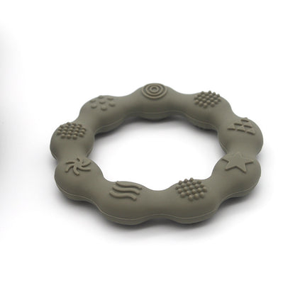 Full Three-dimensional Baby Silicone Teether Baby Molars Holding Round Teether