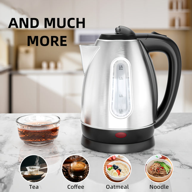 Electric Kettle, Stainless Steel Tea Kettle Electric 1.8L Capacity, Water Dispenser, Water Scale,