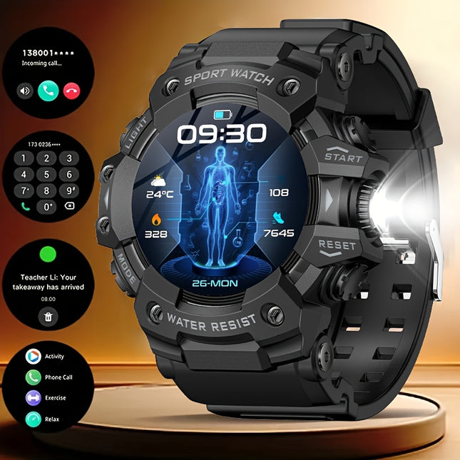 Durable Smartwatch for Men, Wireless Calling, Sports And Fitness, AI Voice, Over 100 Outdoor Sports Modes,