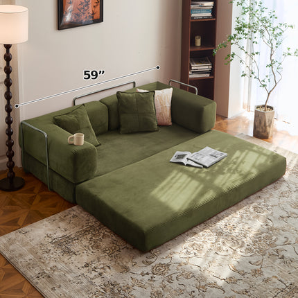 Sofa Bed, Convertible Floor Sofa, Leisure Sofa Bed, Corduroy Folding Mattress, Lounge Sofa