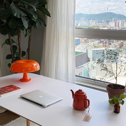 LED Mushroom Decoration Lighting Orange White Mushroom Modern Romantic Art Table Lamp