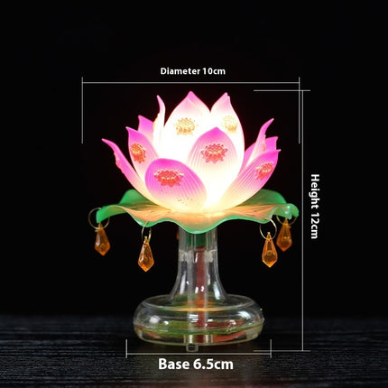 Plug-in Led Buddhist Hall Household Changming Water Seat Lotus Lamp