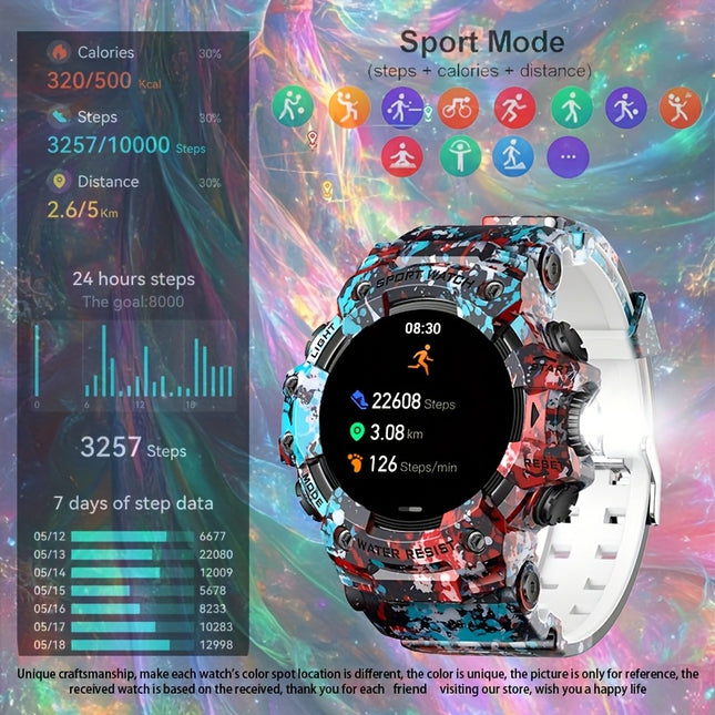 Durable Smartwatch for Men, Wireless Calling, Sports And Fitness, AI Voice, Over 100 Outdoor Sports Modes,