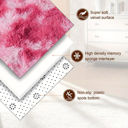 Nordic Tie-Dye Carpet - Soft Modern ////// Tie-Dye, Machine Washable Suitable for Bedroom,, Office