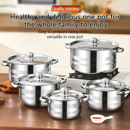10pcs Set Of Stainless Steel Pots, Specifications Are