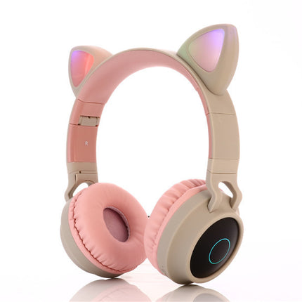 Cartoon Head-mounted Cat Ears Gaming Wireless Bluetooth Headset