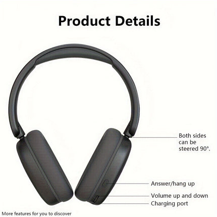 P9S Portable Wireless Ear Headphones, HD Stereo Sound, Wireless Headphones With Mic,