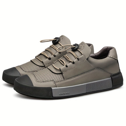 Men'S Casual Sneakers - Breathable Mesh Upper, Elastic Lace-Up Closure, Durable Rubber Sole,