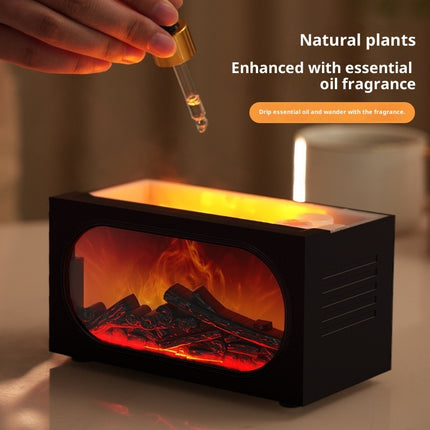 Fireplace Aroma Diffuser Desktop Colorful Simulation Flame Humidifier