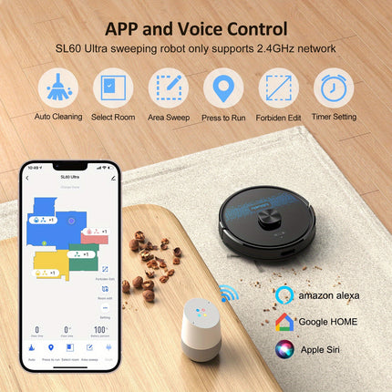 Lubluelu Latest SL60 Ultra 4500Pa Robot Vacuum And Mop Combination, Automated Vacuum