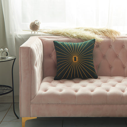 Netherlands Velvet Gold Thread Embroidery Pillow Cover