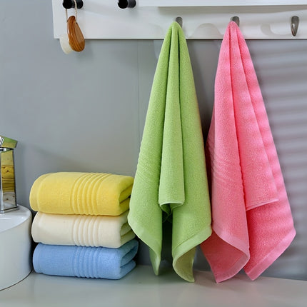 3pcs Of Pure Cotton Plain Bathroom Hand Towels, Size 40.01 * 80.01cm, Soft And Thick