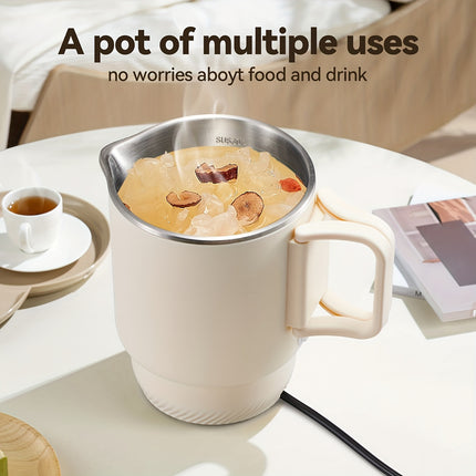 Three-in-one Multifunctional Electric Kettle Foldable Mini Travel Electric Kettle Can Cook Porridge,