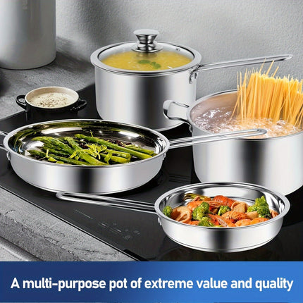 Cookware Set- Includes Ergonomic Handle Saucepans, Skillets, Dutch Oven