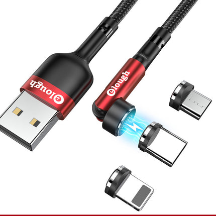 Elough 540 Degree Rotating Seven-pin Small Waist Magnetic Charging Cable 3-in-1