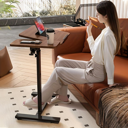 Hospital Bed Table for Home Care | Height-Adjustable & Movable with Hidden Wheels