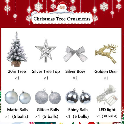 Christmas Tree With Lights Decoration Desktop Small Ornaments