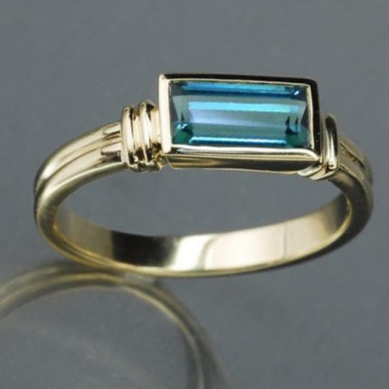 Stylish Minimalist Thin-Frame Geometric Quadrilateral Ring For Women