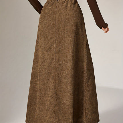 Plus Size, Plus Size Women's Autumn/Winter Corduroy A-Line Skirt
