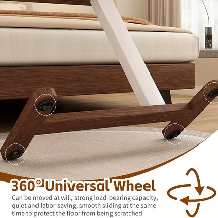 Portable Desk for Sofa And Bed, Height Adjustable Laptop Table Small Standing Desk Rolling
