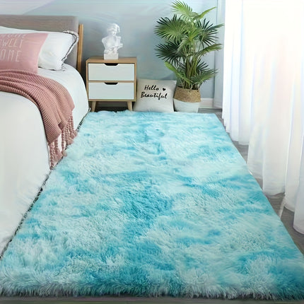 Tie-Dye, Solid Color Plush Carpet, Thick and Soft Foot Mat