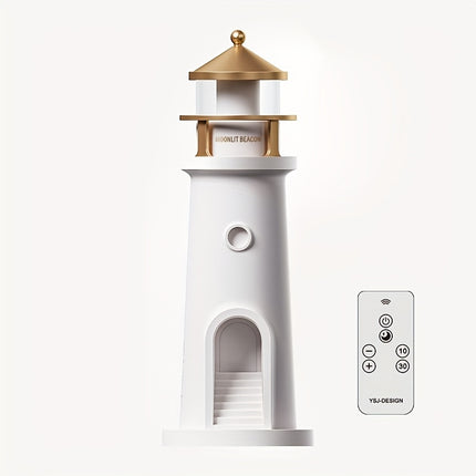 1pc LED Night Light Lighthouse with Remote Control Rechargeable Battery-Powered Tabletop Lamp