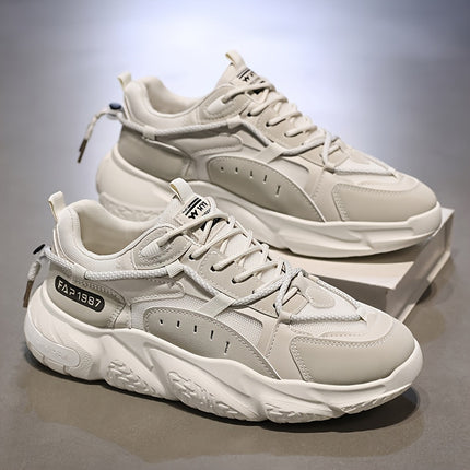 Men'S Lace-Up Sneakers, Lightweight Athletic Shoes for Men, Featuring Good Grip, Slip-Resistant