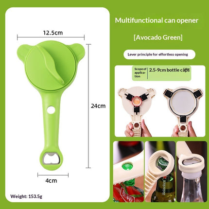 Non-slip, Effortless Can Opener Manual Adjustable Lid Opener
