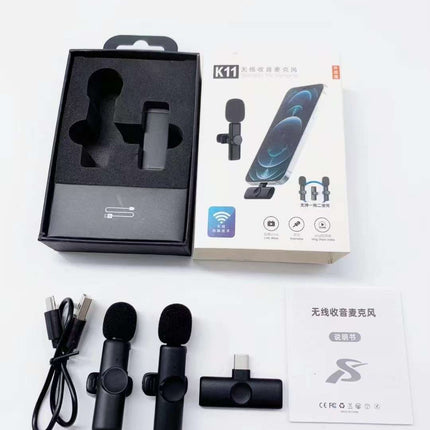 Collar Clip Microphone Outdoor Video Recording Wireless Microphone