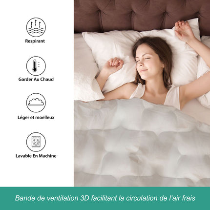 Warm Couette 700G/M²: Breathable Duvet, Machine Washable, Ideal for Autumn And Winter