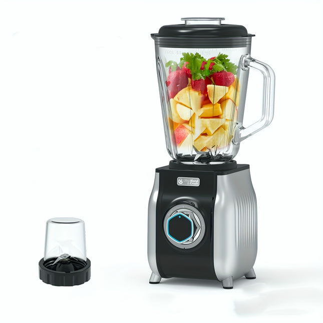 Juicer And Blender for Home Kitchens, Equipped with a 1.5L Glass Jar, a Plastic Cup,