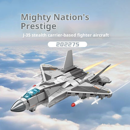 Building Block Assembly Fighter Model