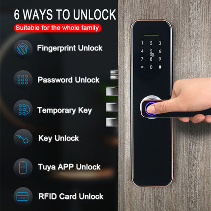 Apartment Office Wooden Door Fingerprint WiFi TTLOCKAPP Electronic Combination Lock