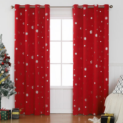 Short Hole-free Snowflake Shade Cloth Curtain