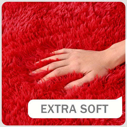Flame Retardant Shaggy Area Mat, 243.84x304.8 cm Large Plush Living Room Mat,