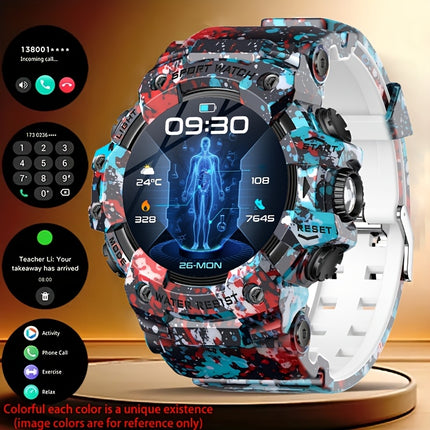 Durable Smartwatch for Men, Wireless Calling, Sports And Fitness, AI Voice, Over 100 Outdoor Sports Modes,