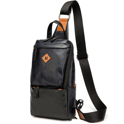 Cycling shoulder bag soft leather backpack