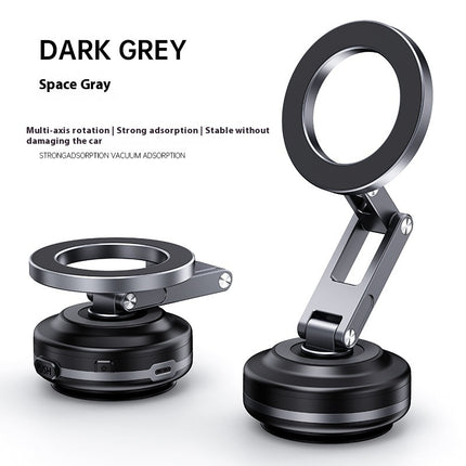 Double Suction Cup Car Mobile Phone Bracket Vacuum Adsorption Magnetic Bracket