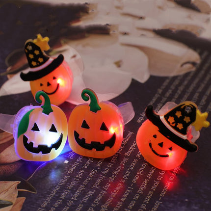 Halloween props gift glowing ring pumpkin lantern