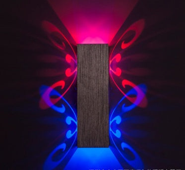 Led colorful butterfly aviation aluminum wall lamp bedroom wall lamp bedside lamp stairs corridor decorative lamps