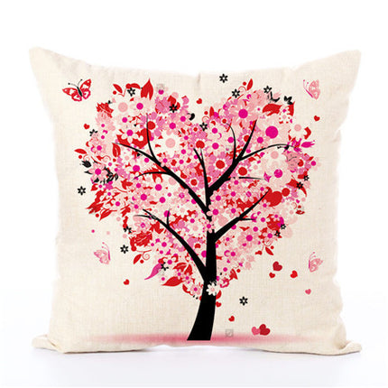 Linen Pillow Money Tree Cushion with Pillow
