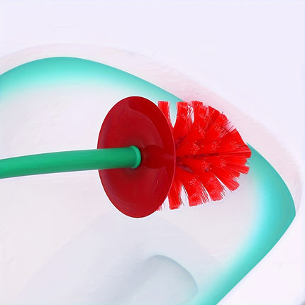1pc Cherry Shaped Toilet Brush, Long Handle Soft Bristle Household Cleaning Brush, Clean Dead Corners, Bathroom Cleaning Supplies