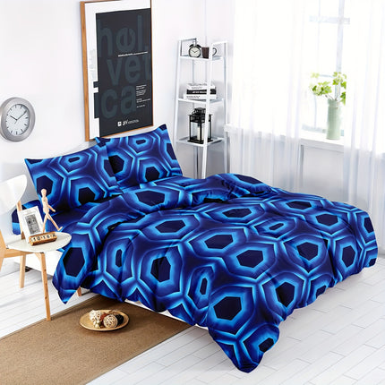 3pcs(2 Pillowcases + 1 Comforter Set) Polyester Kit Bedroom Double Bed/Single Bed/Bedroom/Bonafit/Duvet