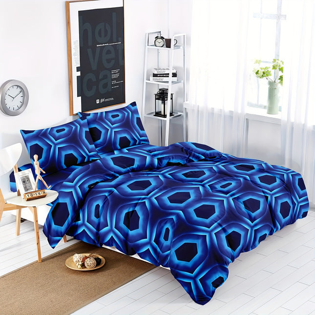 3pcs(2 Pillowcases + 1 Comforter Set) Polyester Kit Bedroom Double Bed/Single Bed/Bedroom/Bonafit/Duvet