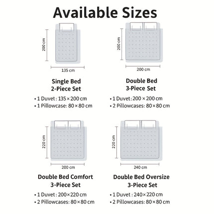 2/3pcs Duvet Set, Cosy And Lightweight Quilt, Reversible Comforter with 80x80 Pillowcases, 300GSM Filling,